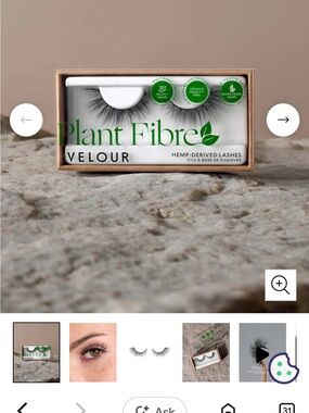 Plant Fibre Velour Hemp-Derived False Lashes - Black NWT